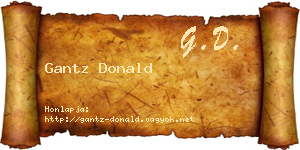 Gantz Donald névjegykártya